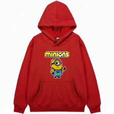 Minions Stuart Hoodie Hooded Sweatshirt Sweater Jacket - Stuart Thumbs Up Cartoon Art