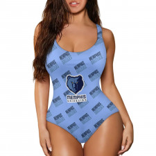NBA Memphis Grizzlies One Piece Girls and Women's Swimsuit - Memphis Grizzlies Medley Monogram Wordmark
