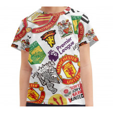 Manchester United F.C Tee T-Shirt - Manchester United F.C Mania Collage Logo