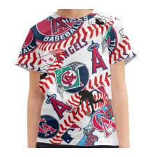 MLB Los Angeles Angels Tee T-Shirt - Los Angeles Angels Mania Collage Logo