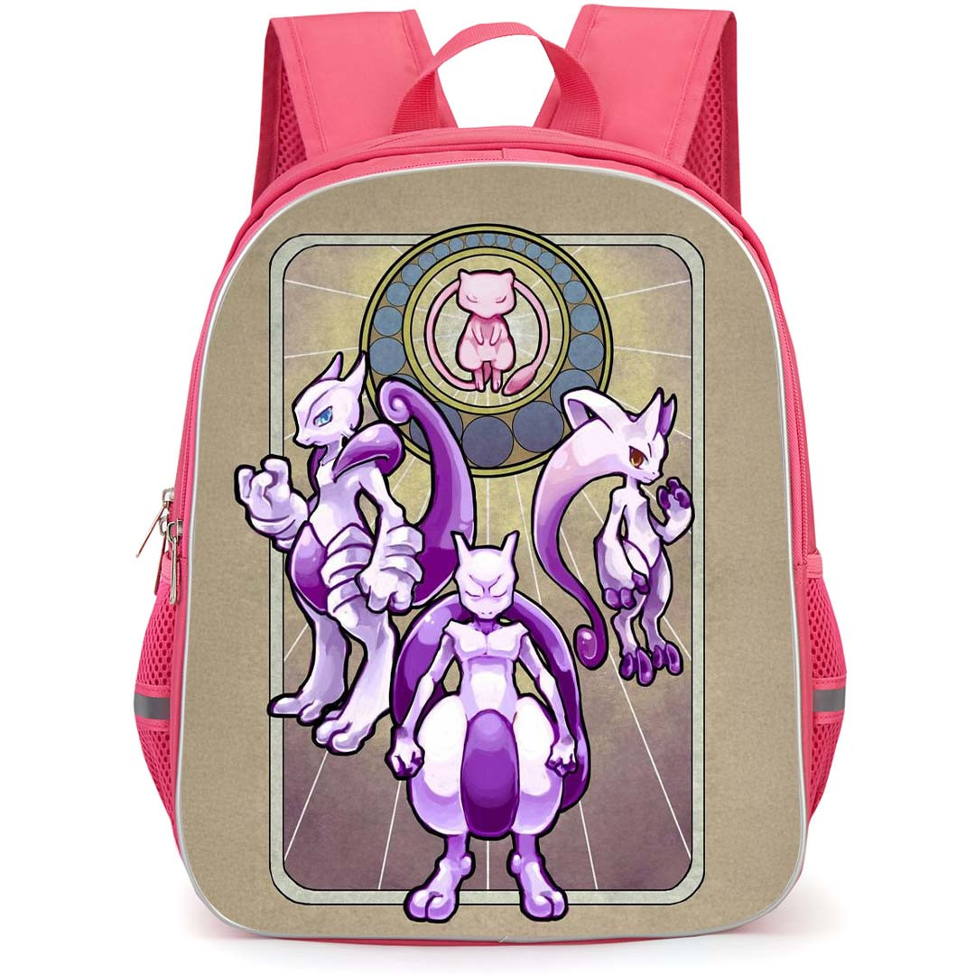 Pokemon Mewtwo Backpack StudentPack - Mewtwo Poses Vintage Art