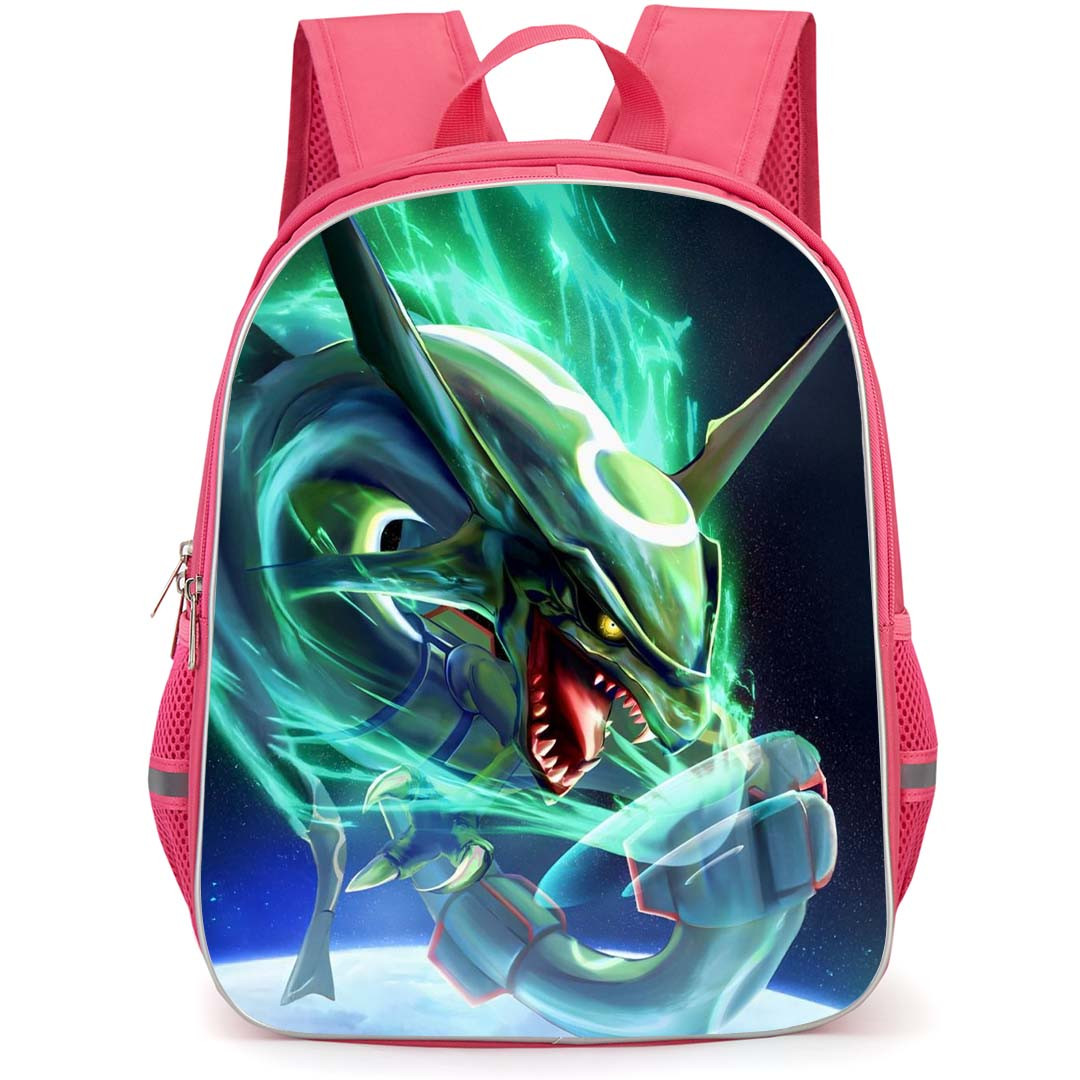 Pokemon Rayquaza Backpack StudentPack - Rayquaza Attacking Green Aura