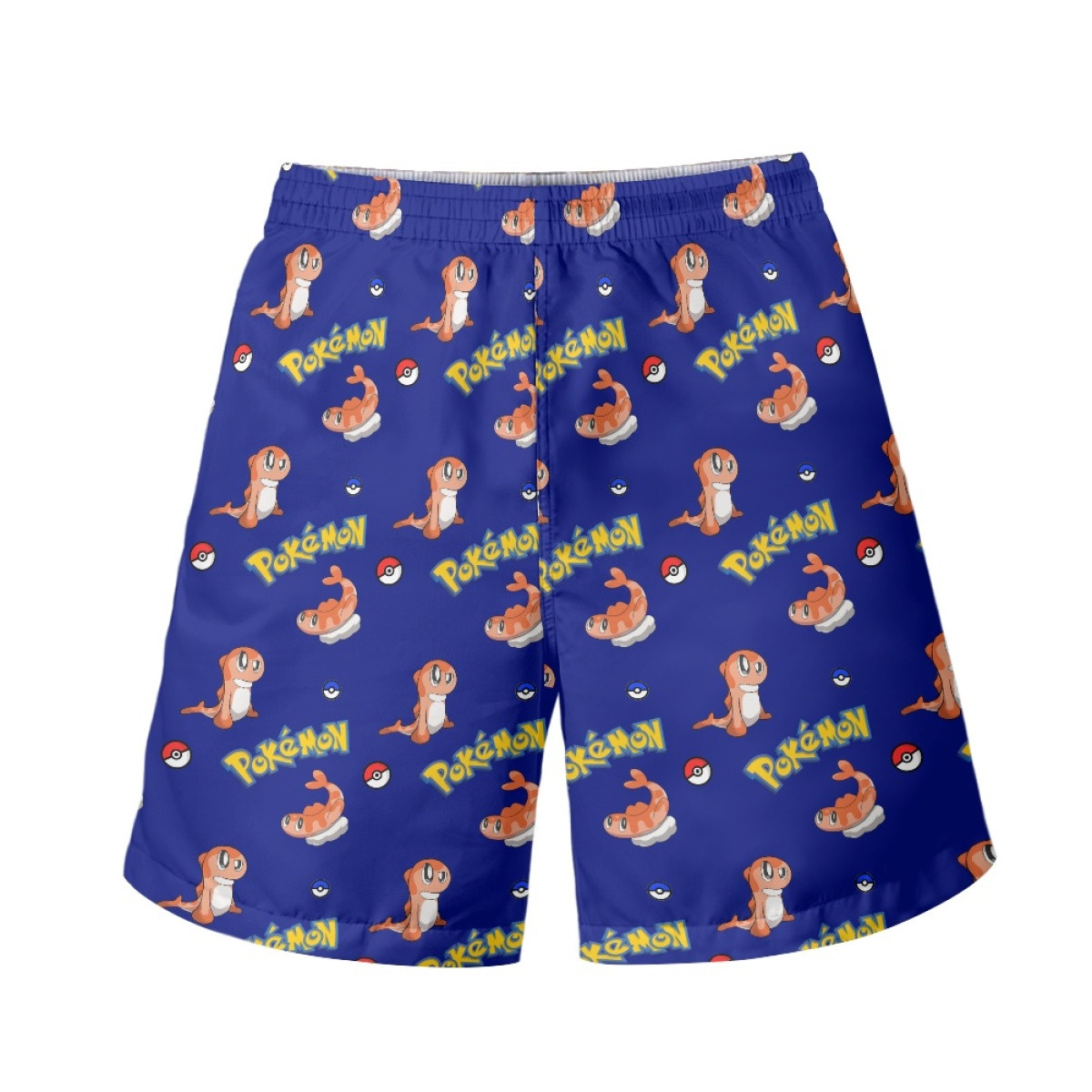 Pokemon Tatsugiri Beach Shorts Swim Pants Swimming Trunks - Tatsugiri Curly Character Series Art