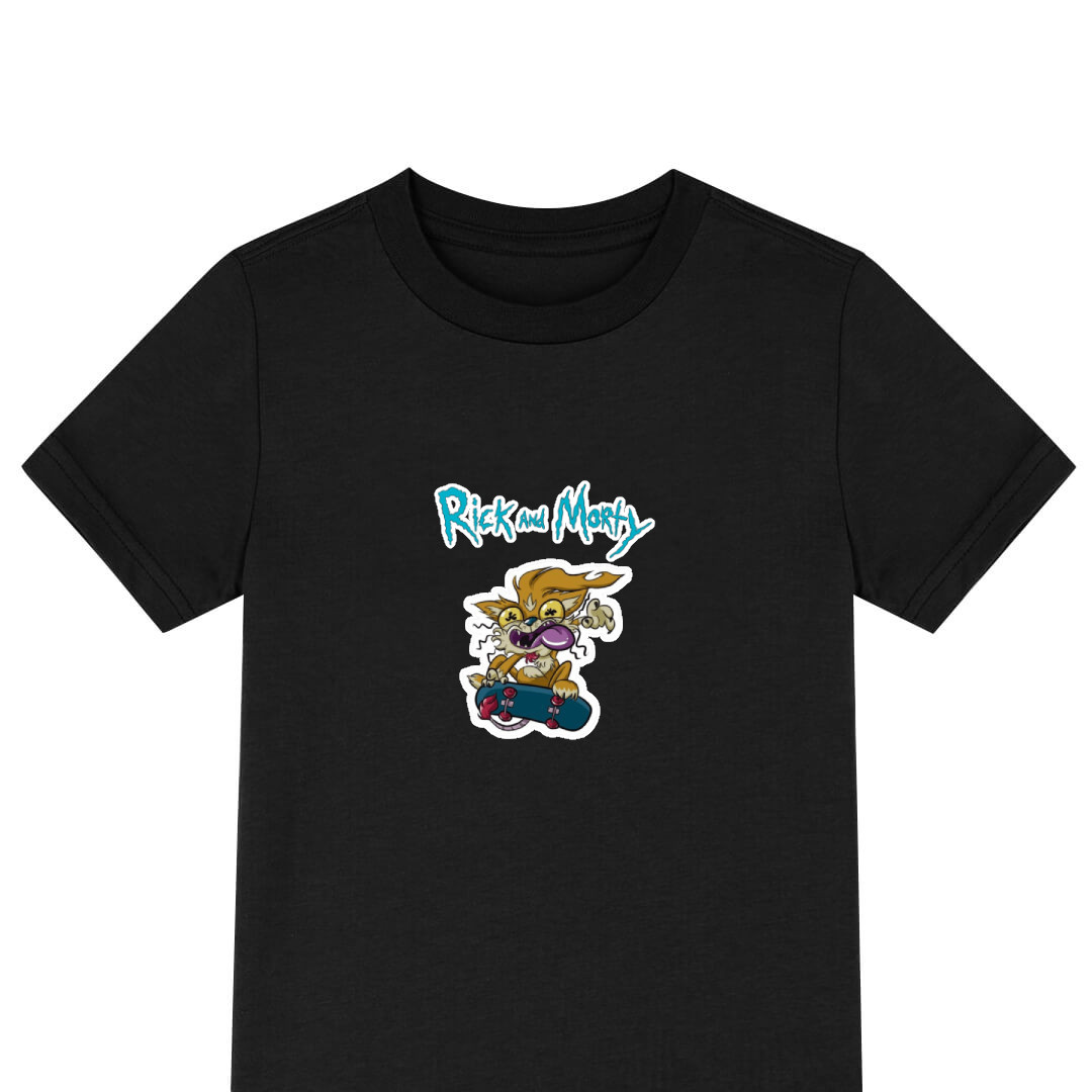 Rick And Morty Squanchy Tee Shirt T-Shirt Short Sleeve - Squanchy Riding Skateboard