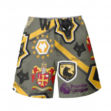 Wolverhampton Wanderers F.C Beach Shorts Swim Pants Swimming Trunks - Wolverhampton Wanderers F.C Mania Collage Logo