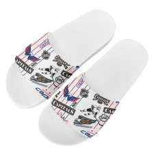 NHL Washington Capitals Slides Pool Slider Slide On Sandals - Washington Capitals Mania Collage Logo