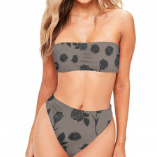 Burga Art Pattern Bandeau Bikini Two Piece Women's Swimsuit - Burga Goddess Pattern Art Poster