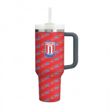 Stoke City FC Quencher H2.0 FlowState Stanley Tumbler 40oz 1.18L - Stoke Football Club Medley Monogram Wordmark
