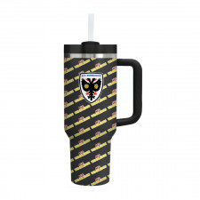AFC Wimbledon Quencher H2.0 FlowState Stanley Tumbler 40oz 1.18L - Wimbledon Football Club Medley Monogram Wordmark