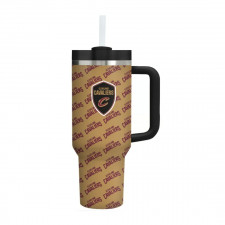 NBA Cleveland Cavaliers Quencher H2.0 FlowState Stanley Tumbler 40oz 1.18L - Cleveland Cavaliers Medley Monogram Wordmark