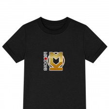 Milton Keynes Dons F.C. Football Club Tee Shirt T-Shirt Short Sleeve - Milton Keynes Dons F.C. Football Club Single Logo