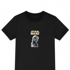 Star Wars Anakin Skywalker Tee Shirt T-Shirt Short Sleeve - Anakin Skywalker Side Portrait Grayscale