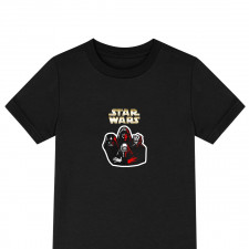 Star Wars Tee Shirt T-Shirt Short Sleeve - Star Wars Characters Black And Red Illustration