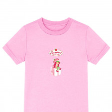 Strawberry Shortcake Tee Shirt T-Shirt Short Sleeve - Strawberry Shortcake Sitting On Gift Box