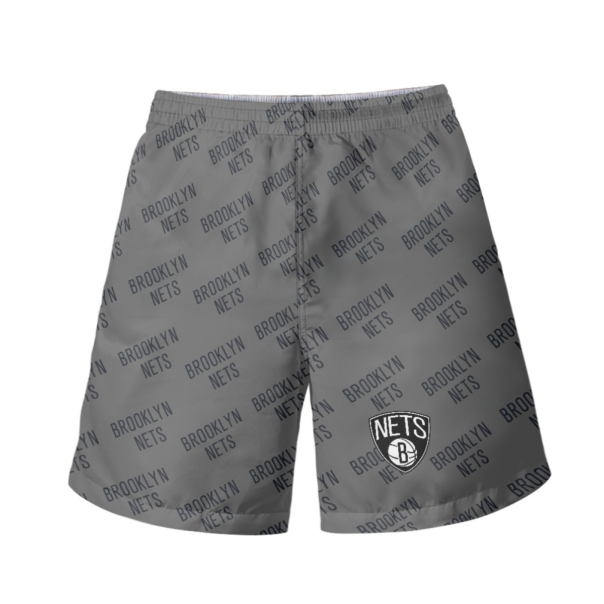NBA Brooklyn Nets Beach Shorts Swim Pants Swimming Trunks - Brooklyn Nets Medley Monogram Wordmark