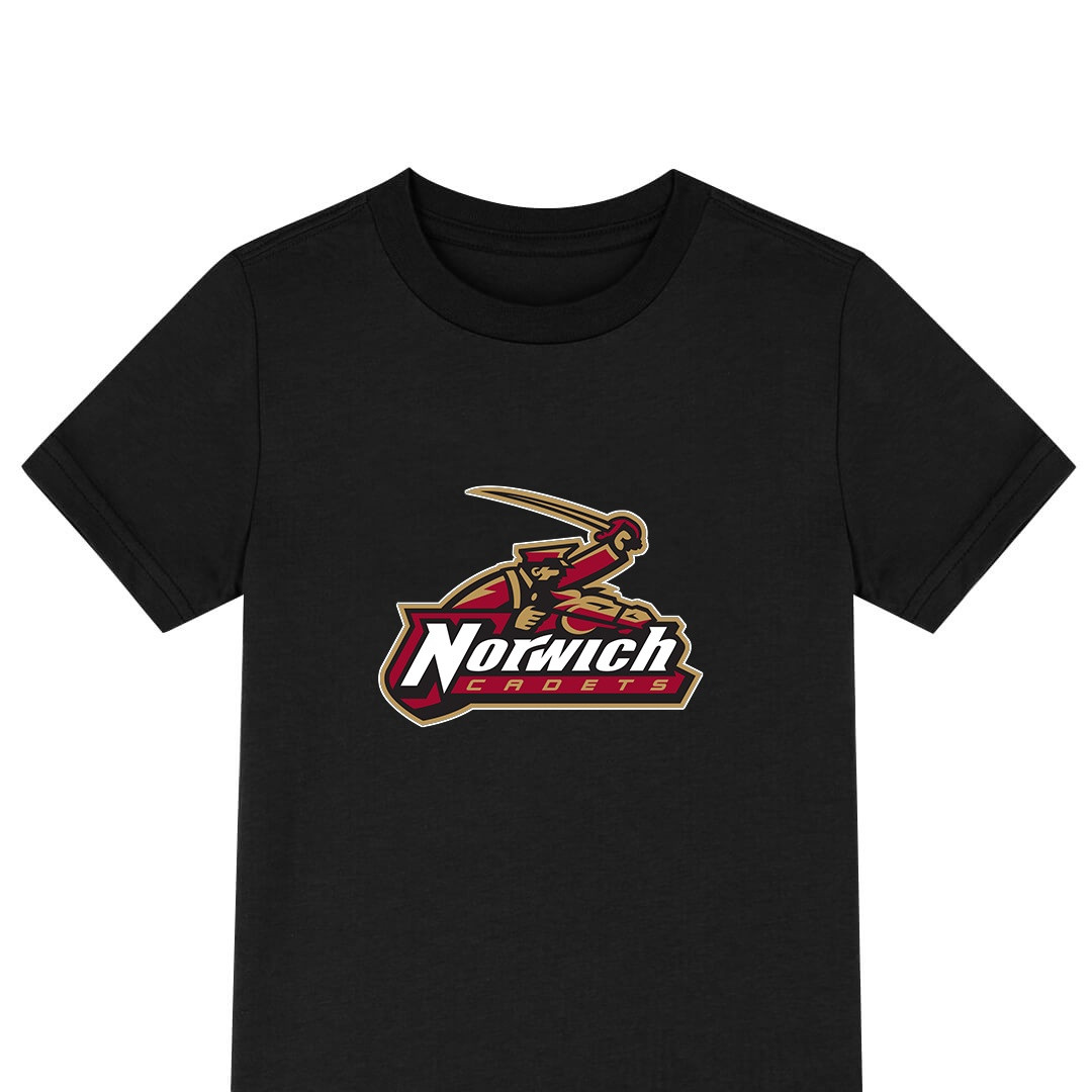 Norwich University Cadets Tee Shirt T-Shirt Short Sleeve - Norwich University Cadets College Football Team Single Logo
