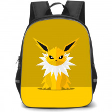 Pokemon Jolteon Backpack StudentPack - Jolteon Minimalist Art On Yellow Background