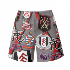 Fulham F.C Beach Shorts Swim Pants Swimming Trunks - Fulham F.C Mania Collage Logo