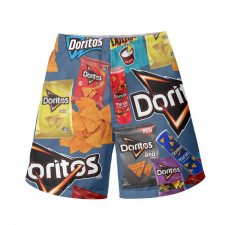 Doritos Beach Shorts Swim Pants Swimming Trunks - Doritos Mania Collage Logo