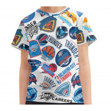 NBA Oklahoma City Thunder Tee T-Shirt - Oklahoma City Thunder Mania College Logo