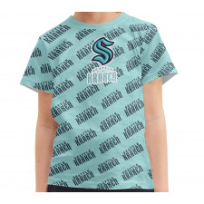 NHL Seattle Kraken Tee T-Shirt - Seattle Kraken Medley Monogram Wordmark