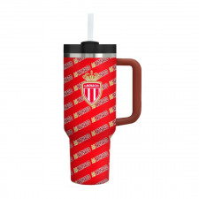 AS Monaco Football Club Quencher H2.0 FlowState Stanley Tumbler 40oz 1.18L - Monaco Football Club Medley Monogram Wordmark