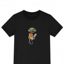 Minecraft Alex Tee Shirt T-Shirt Short Sleeve - Alex Holding Sword Chibi Art Series