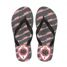 Royal Antwerp FC Football Club Flip Flops Thongs V-Strap Sandals - Antwerp Football Club Medley Monogram Wordmark