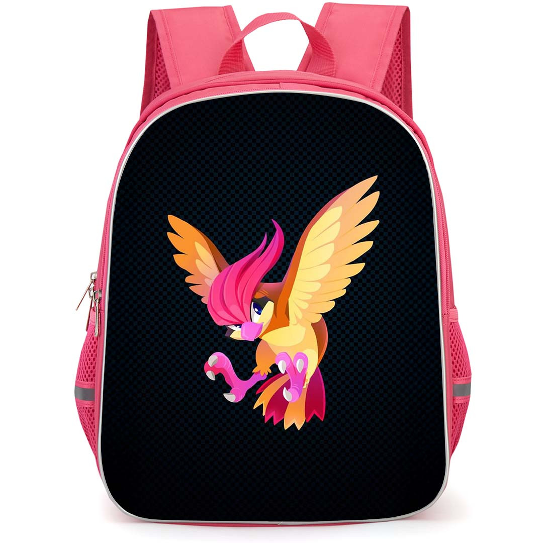 Pokemon Pidgeotto Backpack StudentPack - Pidgeotto Flying Black Background