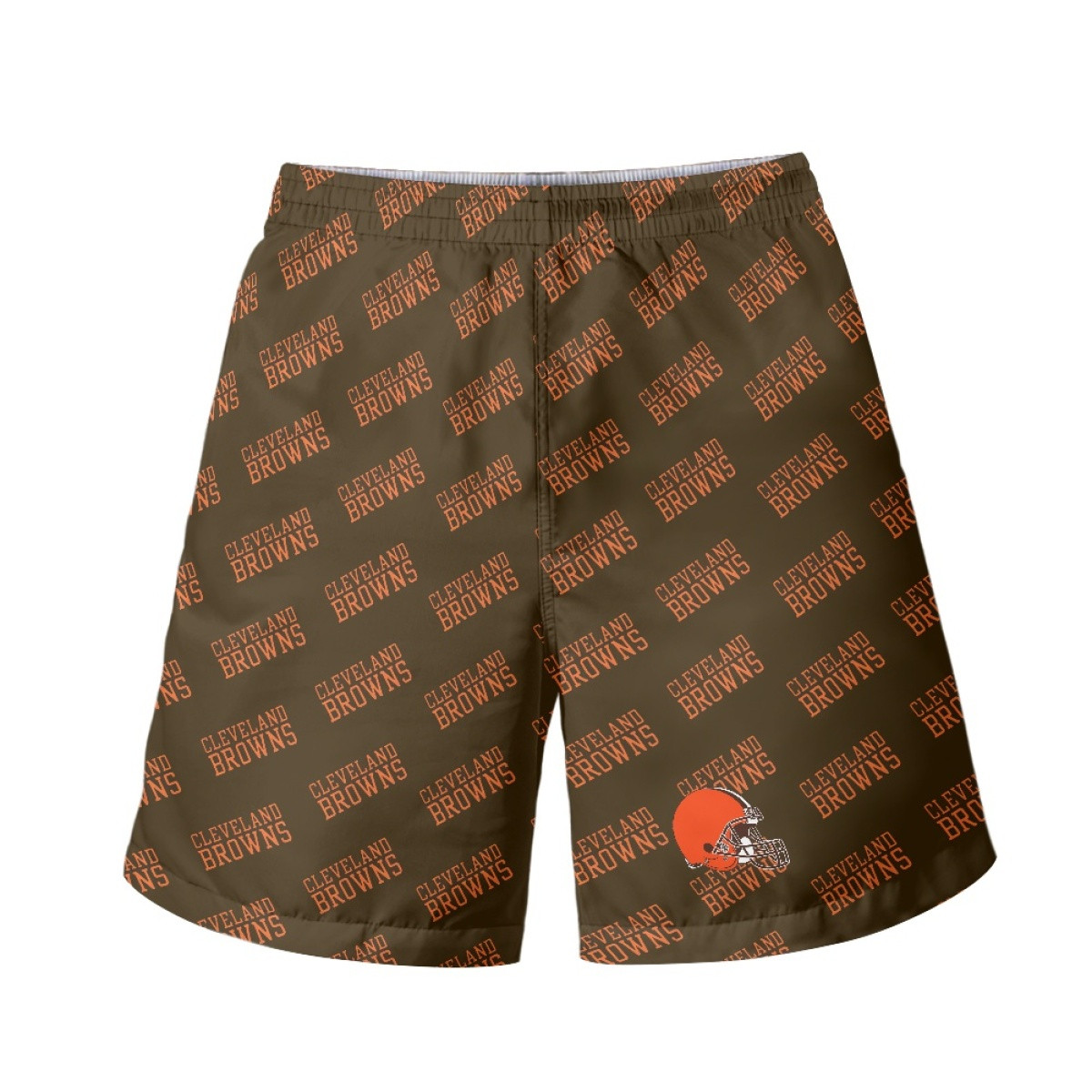 NFL Cleveland Browns Beach Shorts Swim Pants Swimming Trunks - Cleveland Browns Medley Monogram Wordmark