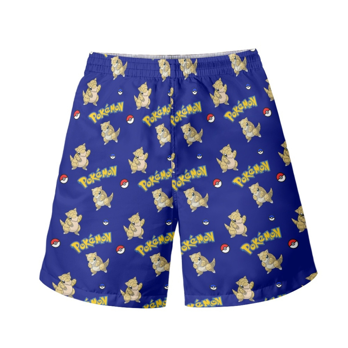 Pokemon Sandshrew Beach Shorts Swim Pants Swimming Trunks - Sandshrew Character Series Art