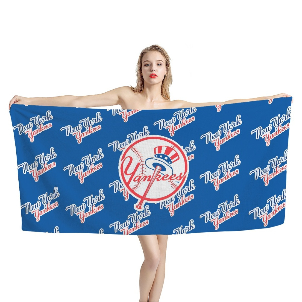 MLB New York Yankees Bath Beach Towel - New York Yankees Medley Monogram Wordmark