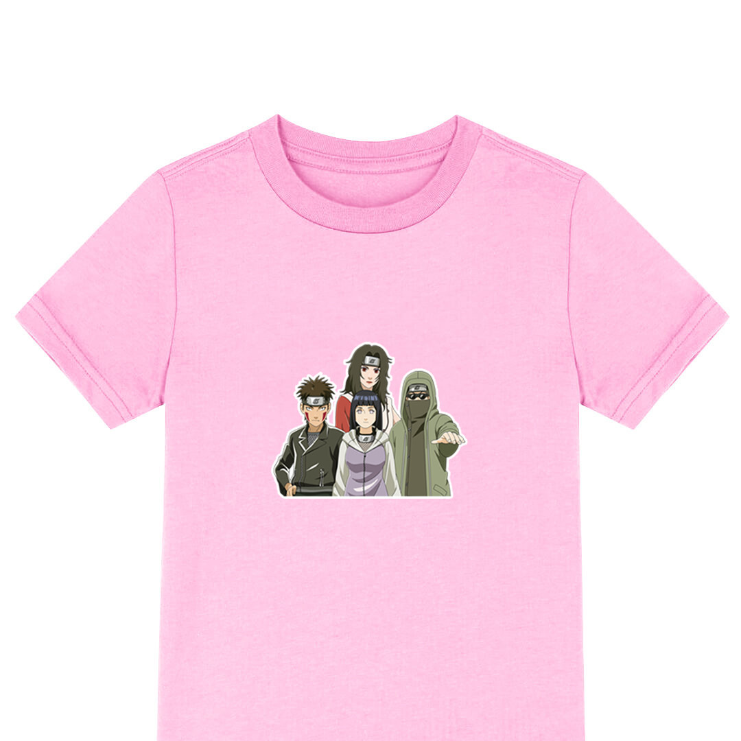 Naruto Shippuden Hinata Hyuga Tee Shirt T-Shirt Short Sleeve - Hinata Hyuga Kiba Inuzuka Kurenai Yuhi Shino Aburame Team 8