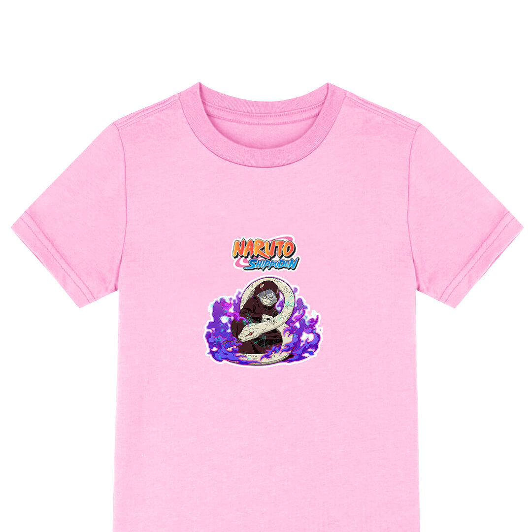 Naruto Shippuden Kabuto Yakushi Tee Shirt T-Shirt Short Sleeve - Kabuto Yakushi Orochimaru Snake Attack