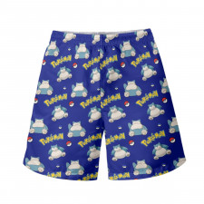 Pokemon Snorlax Beach Shorts Swim Pants Swimming Trunks - Snorlax Character Series Art