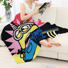 Minions Dave Blanket Throw - Dave Tongue Out Pop Art