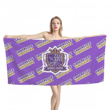 Sanfrecce Hiroshima Bath Beach Towel - Hiroshima Football Club Medley Monogram Wordmark