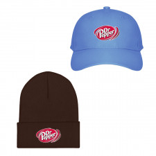 Dr Pepper Baseball Cap Beanie Hat - Dr Pepper Logo 2005-2015