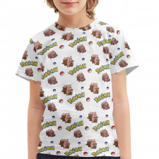 Pokemon Greedent Tee Shirt T-Shirt Short Sleeve - Greedent Character Series Art