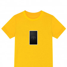 Toyota Tee Shirt T-Shirt Short Sleeve - Toyota Logo On Black Brick Wall Background