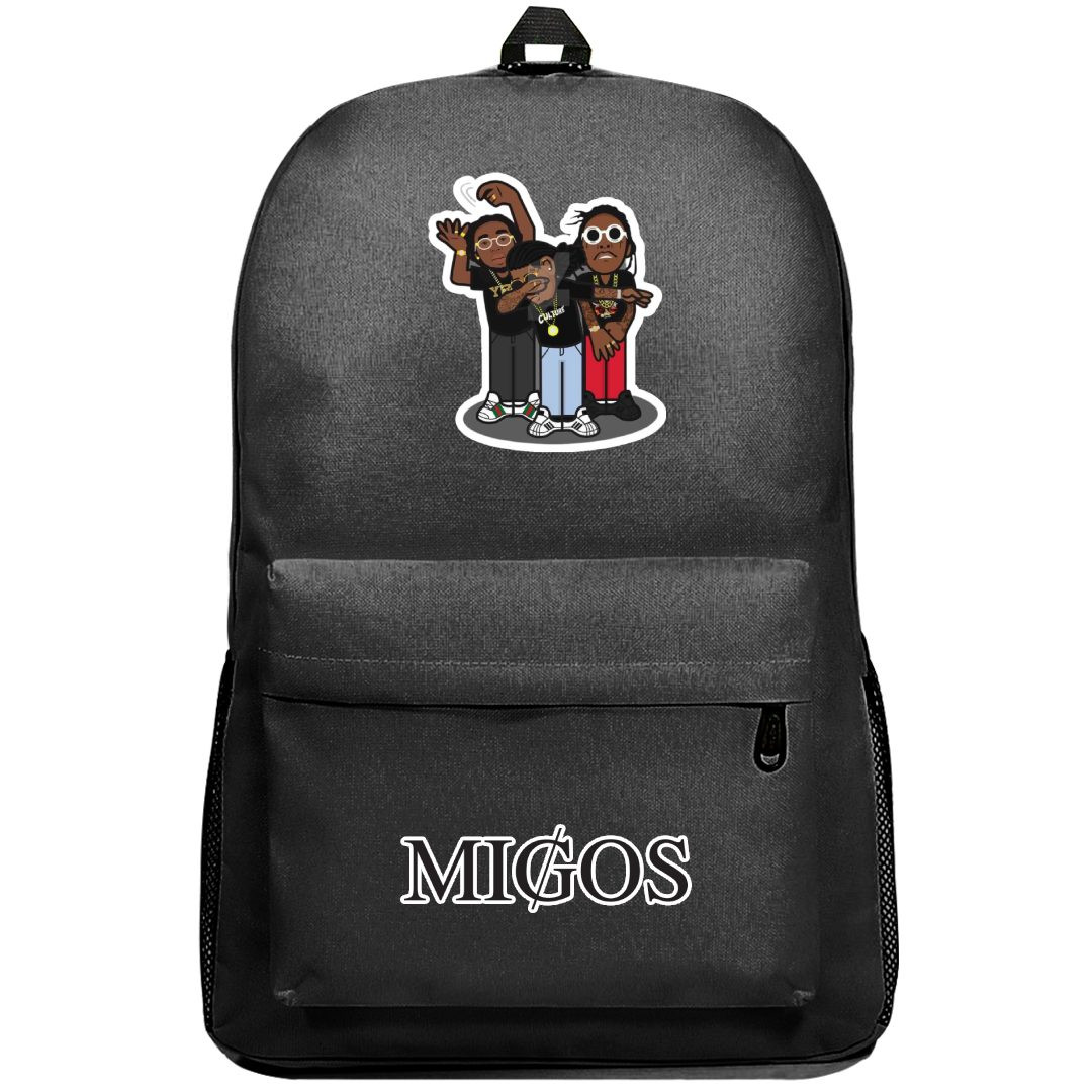 Migos Backpack SuperPack - Migos Cartoon Sticker Art