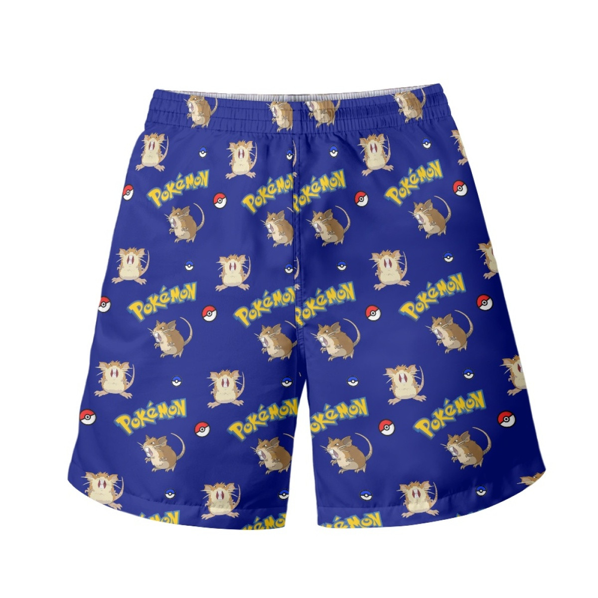 Pokemon Raticate Beach Shorts Swim Pants Swimming Trunks - Raticate Character Series Art