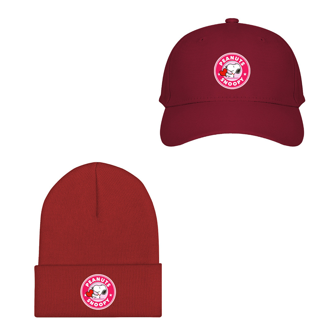 Snoopy Baseball Cap Beanie Hat - Snoopy 4ever Round Sticker