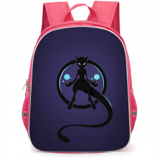 Pokemon Mewtwo Backpack StudentPack - Mewtwo Silhouette Minimalist Art