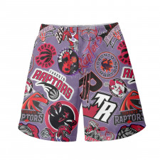 NBA Toronto Raptors Beach Shorts Swim Pants Swimming Trunks - Toronto Raptors Mania Collage Logo