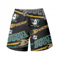 NHL Anaheim Ducks Beach Shorts Swim Pants Swimming Trunks - Anaheim Ducks Mania Collage Logo