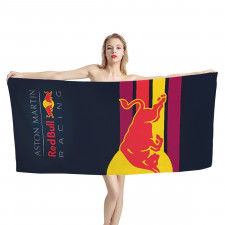 F1 Formula One Red Bull Bath Beach Towel - Red Bull Racking Aston Martin Poster