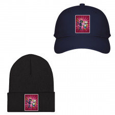 Cuphead Group Baseball Cap Beanie Hat - Devil, Cuphead, Mugman Battle Over Soul Sticker Art