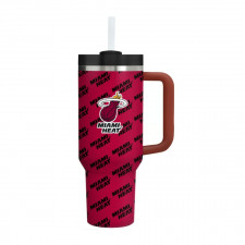 NBA Miami Heat Quencher H2.0 FlowState Stanley Tumbler 40oz 1.18L - Miami Heat Medley Monogram Wordmark
