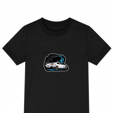 Nissan Tee Shirt T-Shirt Short Sleeve - Nissan Gtr Godzilla Illustration On Black Background